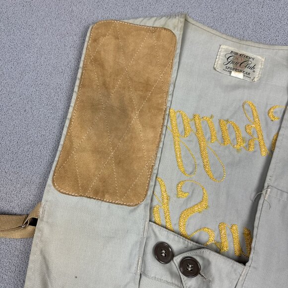 Vintage 60s Chain Stitched Shooting Vest Sz 40 Bob Allen Gun Club Skeet Patch - Picture 4 of 7